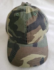 Gelante Men's Camo Military Green Baseball Ball Cap Hat Strap back- One Size
