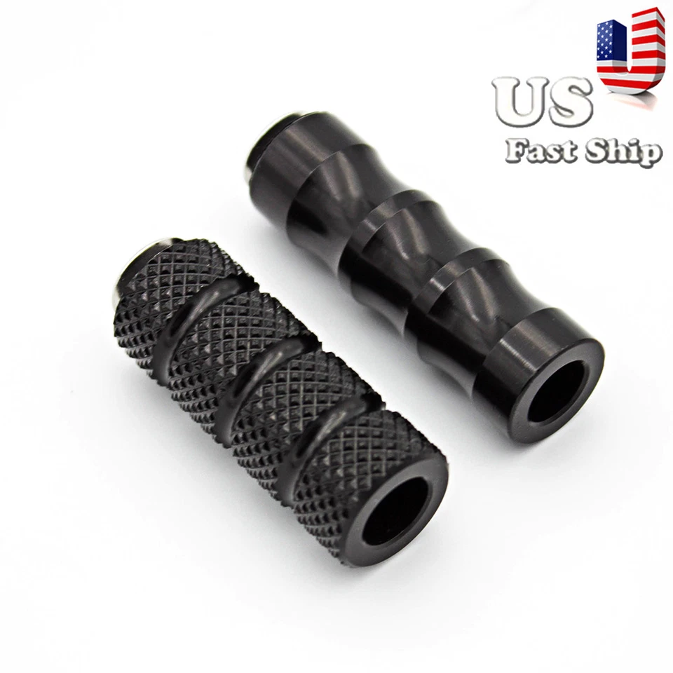 CNC M6 6mm Motocicleta Clavija de Pie Cambio de Marchas Palanca de Freno Puntera Pedal Reposapiés Negro Foto 2 de 4