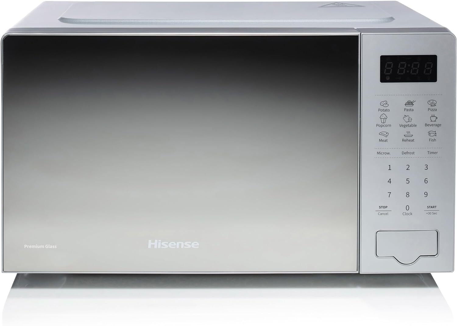 Hisense, H20MOMS4 - Forno microonde 20L, 700W, display LED con comandi Silver