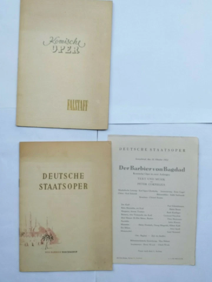 Konvolut an Opernprogrammen der Komischen Oper (Ost-)Berlin, 4 Exemplare 1952-55 - Bild 2 von 3