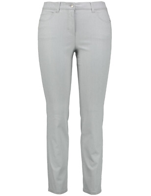 SAMOON Jeans Hose by Gerry Weber silbrig-grau schimmernd Stretch NEU Damen Gr.46