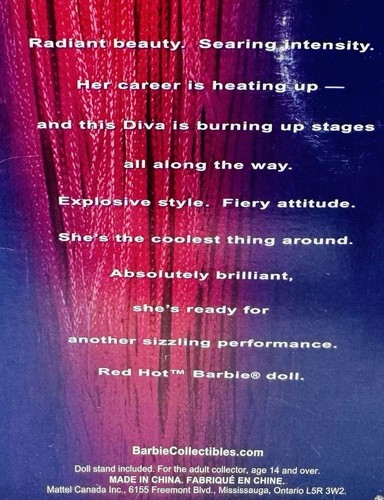 2002 Diva Collection Red Hot African American Barbie Doll Mattel #56708 Open Box - Bild 7 von 12