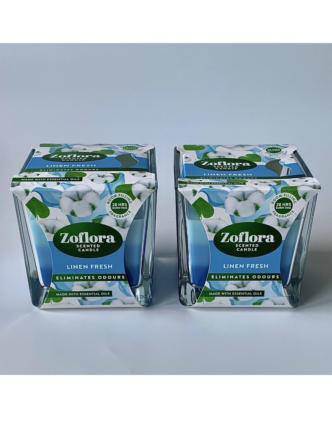 2 X Zoflora Scented Candle Odour Neutraliser Linen Fresh Scent
