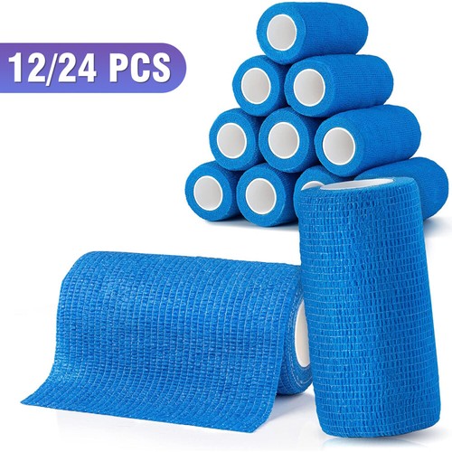 12/24 x selbsthaftende Haftbandagen 10 cm Fixierbinde kohäsiv Bandage Verband - Bild 2 von 18
