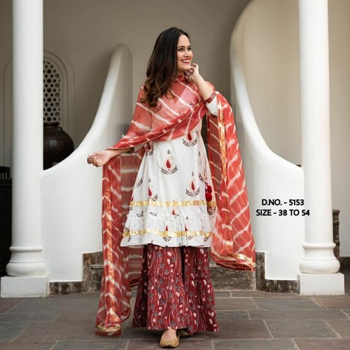 cotton dupatta suit design