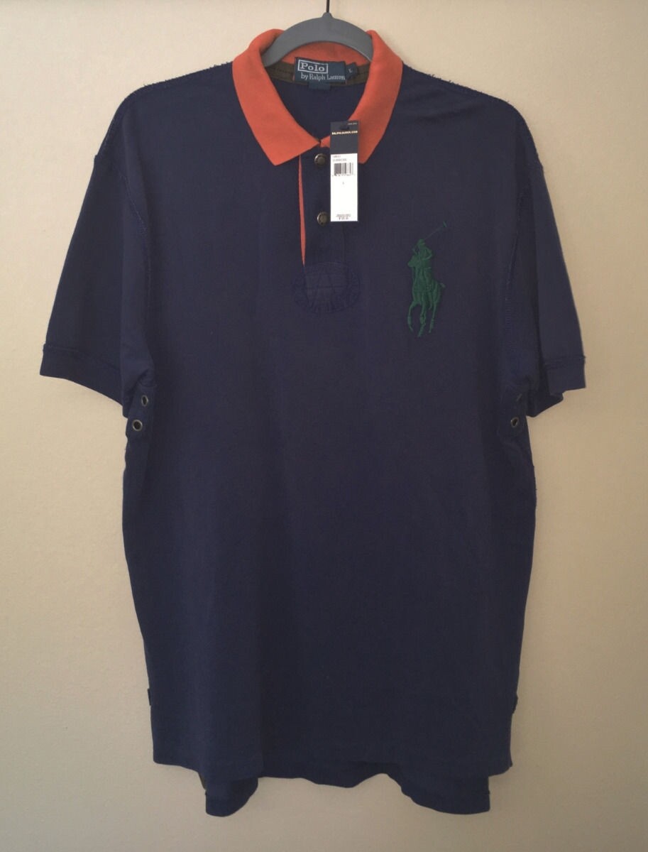 現行 POLO RALPH LAUREN　ビックポニー L ネイビー 紺 POLO RALPH LAUREN ラルフローレン ポロシャツ メンズ