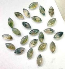 Wholesale Natural Moss Agate Cabochon Marquise Shape Loose Gemstones Jewellery.