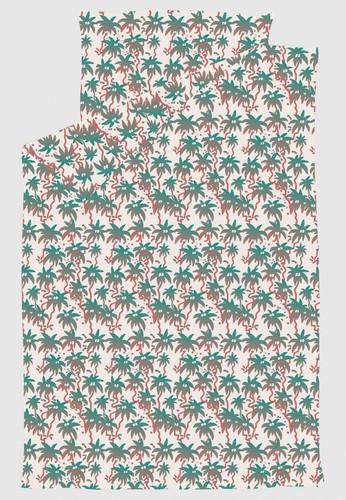 Lousy Livin Bedlinen Bedding "Palms" Macadamia Duvet Pillow Bedding