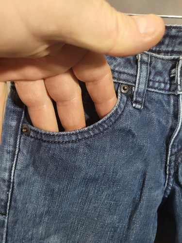 Voltcom brand jeans kids 8 regular straight leg 24x23 embroidered pockets - Picture 4 of 9
