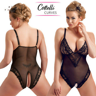 sexy dessous curvy STRONG SIZES Sexy Bodysuit Erotic Underwear Black Lace, Lingerie Women Curvy  XXL XXXL main image 0