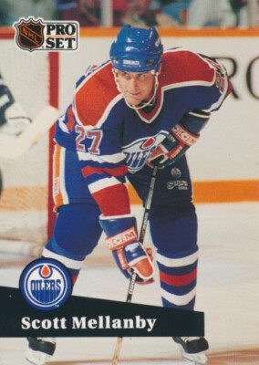 1991-92 Pro Set French #383 SCOTT MELLANBY - Edmonton Oilers