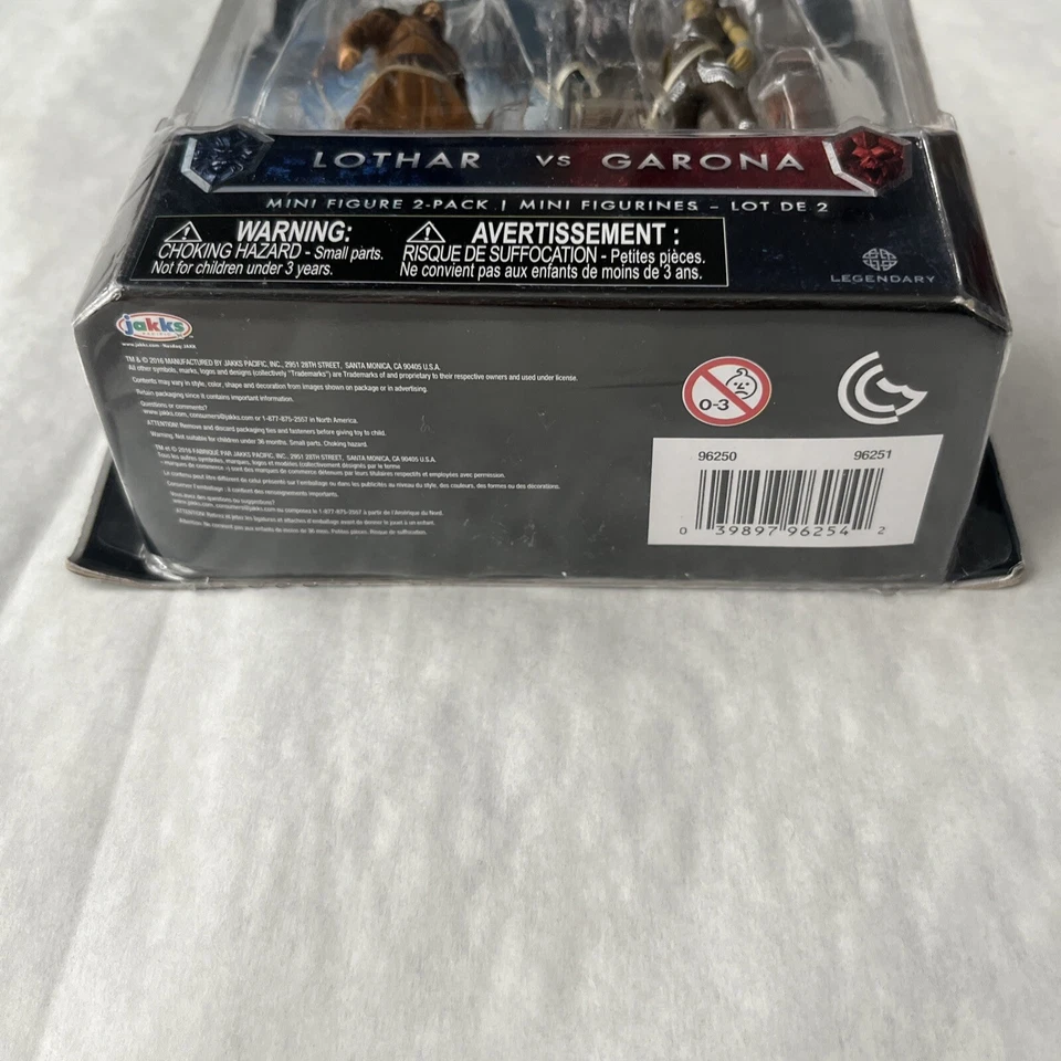Mini figuras de acción Warcraft Lothar y Garona (paquete de 2) legendarias 2015 Wow Jakks Foto 4 de 4