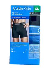 3-PACK Calvin Klein Men's Boxer Brief Ultimate Comfort size XL, Blue