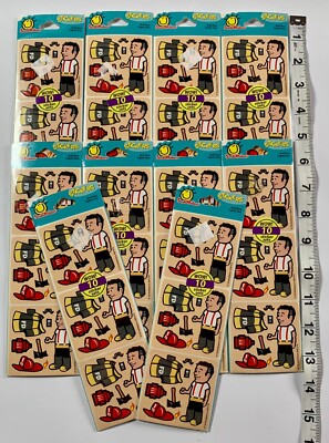 Lot of 10 Smilemakers Smile Makers Make Your Own Fireman Stickers MYFR