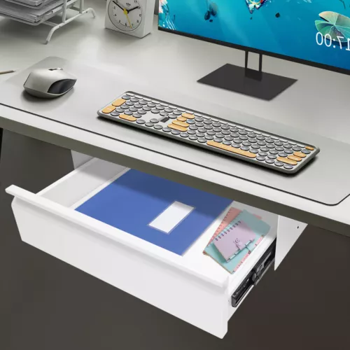 Under Desk Drawer Hidden Fixing Desktop Organizer Slide Out Table Tray Office - Bild 2 von 16