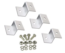 TEKTRUM Z BRACKET SOLAR FLUSH MOUNT KIT SUPPORTING SOLAR PANELS - SET OF 4