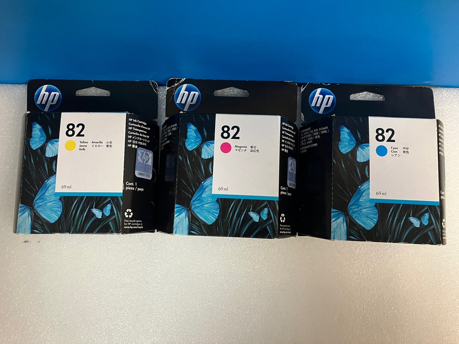  (New Sealed) 3x Genuine OEM HP 82 Mixed Color Ink Cartridge (Expiration 2013) eBay