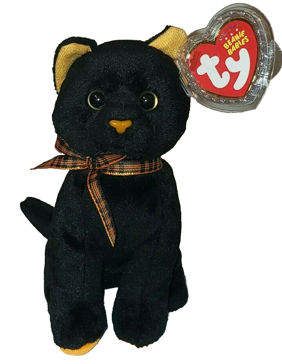 Ty Beanie Baby - SNEAKY the Black & Orange Cat 6