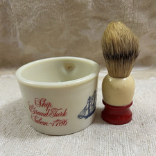 Vintage Old Spice Ship Grand Turk Salem Shaving Mug w/ Ever-Ready C40 Brush