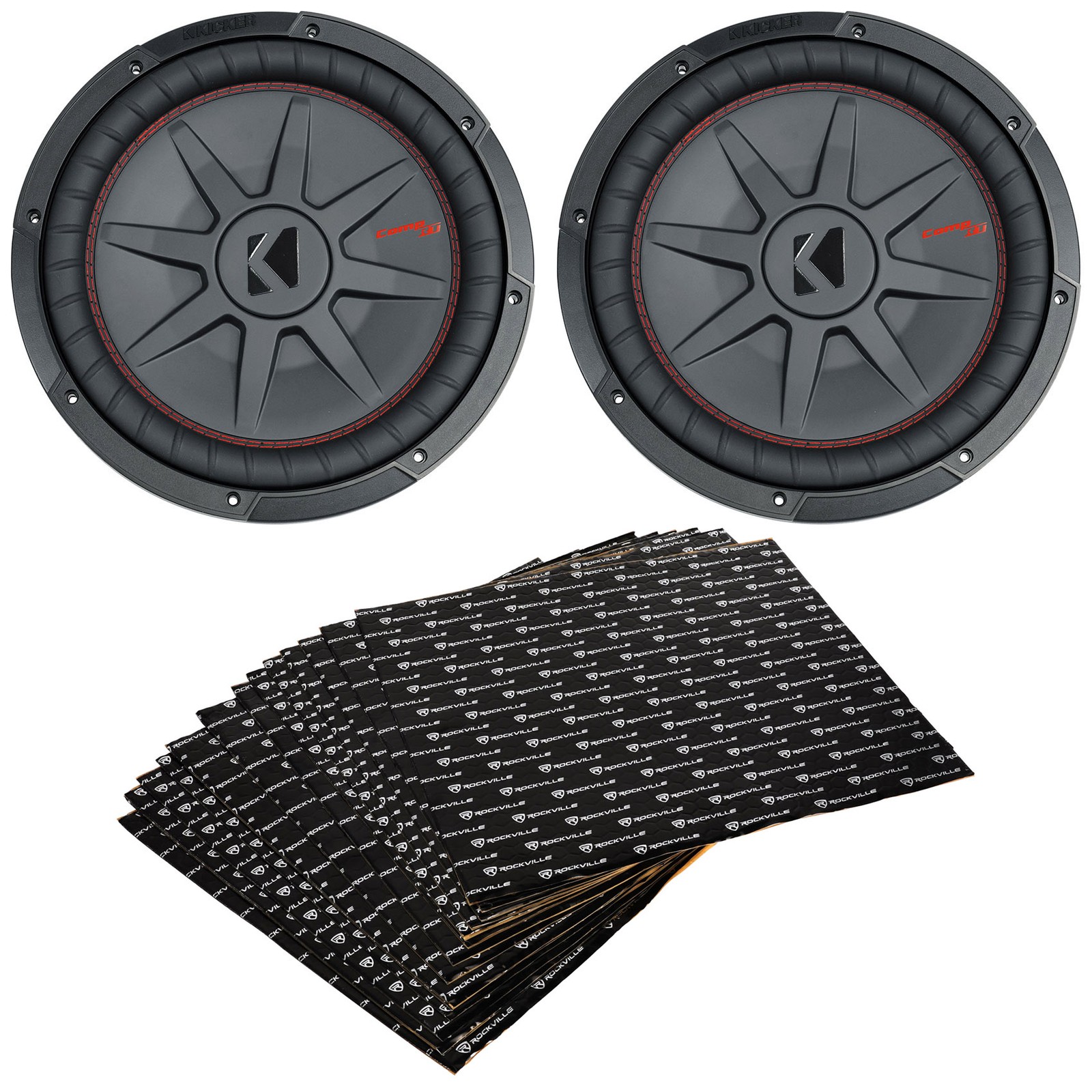 2 Сабвуфер KICKER 48CWRT124 CompRT Shallow на 12 сабвуферов Комплект для подавления звуковой вибрации 69090₽