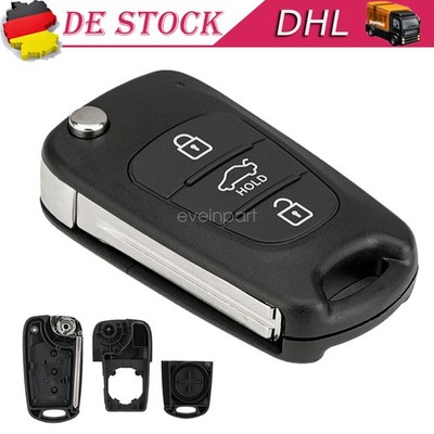 Klapp Schlüssel Gehäuse 3 Tasten Kia Cee'd Picanto Sorento Venga Sportage Soul