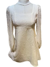 Womens Sachin & Babi Ivory Brocade Dress Sz 4 Lined Cocktail