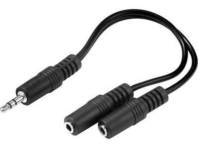 Sandberg 502-16 MiniJack Splitter 1- to 2 1-gt/>2, 3.5mm TRS, Male, 2x 3.5m ~E~