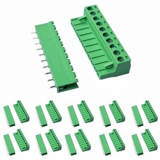 10 Set 10 Pin 5.08mm Pitch PCB Mount Screw Terminal Block Connector Male Fema...
