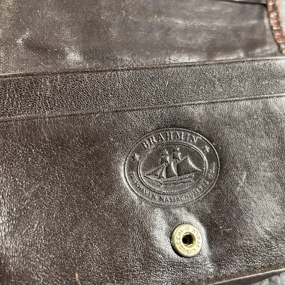 Brahmin Marrón Cocodrilo Cuero Repujado Llave Billetera Identificación Monedero Portatarjetas Foto 4 de 4