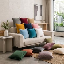 Plush Velvet Cushion Covers Sofa Pillow Cases Soft Cushion Cover 16 18 20 22 24"