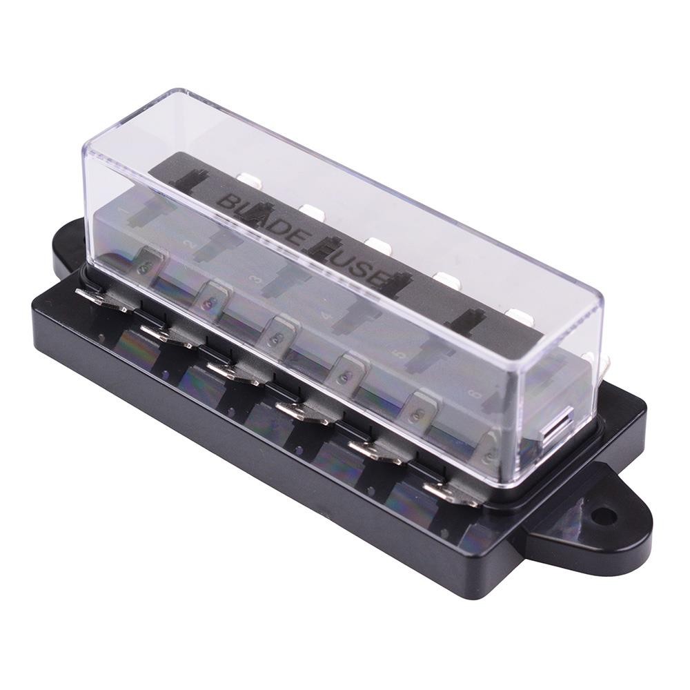 6 Way Standard Blade Compact Fuse Box 32VDC R3-76D-01-3106