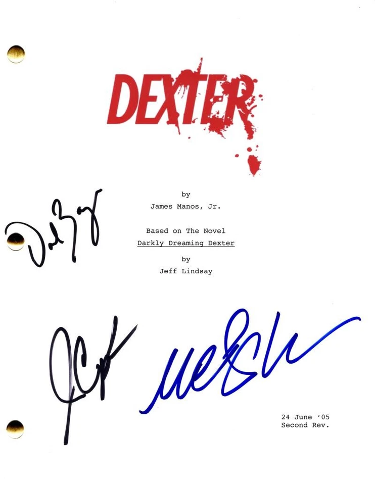 Michael C Hall & Jennifer Carpenter Zayas Signed Autograph Dexter Pilot Script - Image 4 of 4