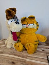 Vintage Fun Farm Garfield 1981 and Odie 1983 Stuffed Animal Plush