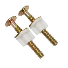2 Pack Toilet Seat Screws Heavy Duty Hinge Bolts Screws with Plastic Nuts and...