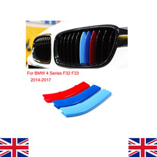 Kidney Grille M Sport 3 Color Cover Stripe Clip Set Fit BMW 3 Series F30 14-2017