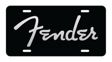 Fender electric guitars, basses and amplifiers Aluminum License Plate laser