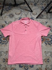 Tommy Bahama Polo Shirt Mens Medium Pink IslandZone Performance Golf