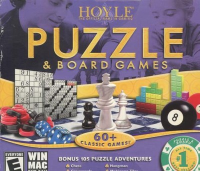 Hoyle Puzzle & Board Games 2008 PC MAC DVD mahjongg dice block stack crossword