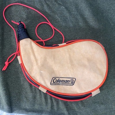 Coleman Bota Bag, Braided Shoulder Strap, 1 Liter, Split-Grain Cow Hide Ext.