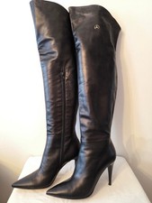 Bottes cuissardes Noir "Vintage" MERCEDES  Italy  - T.38,5 -  Quasi neuf.