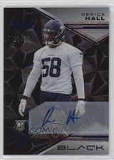 2023 Panini Black Rookies Sapphire Auto 10/35 Derick Hall #105 Auto 03tv