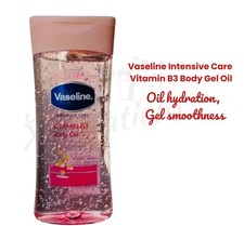 1 x Vaseline Intensive Care Vit B3 Body Oil 200ml Rose Gel Moisturizing