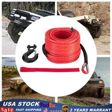 38 X 100ft Synthetic Car Tow Rope With Hook 23809 Lbs Strength