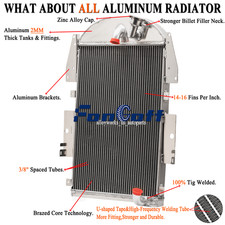 4 Rows Radiator For 1934-36 Chevy Master Deluxe Standard Truck Db Pickup 3.4l Mt