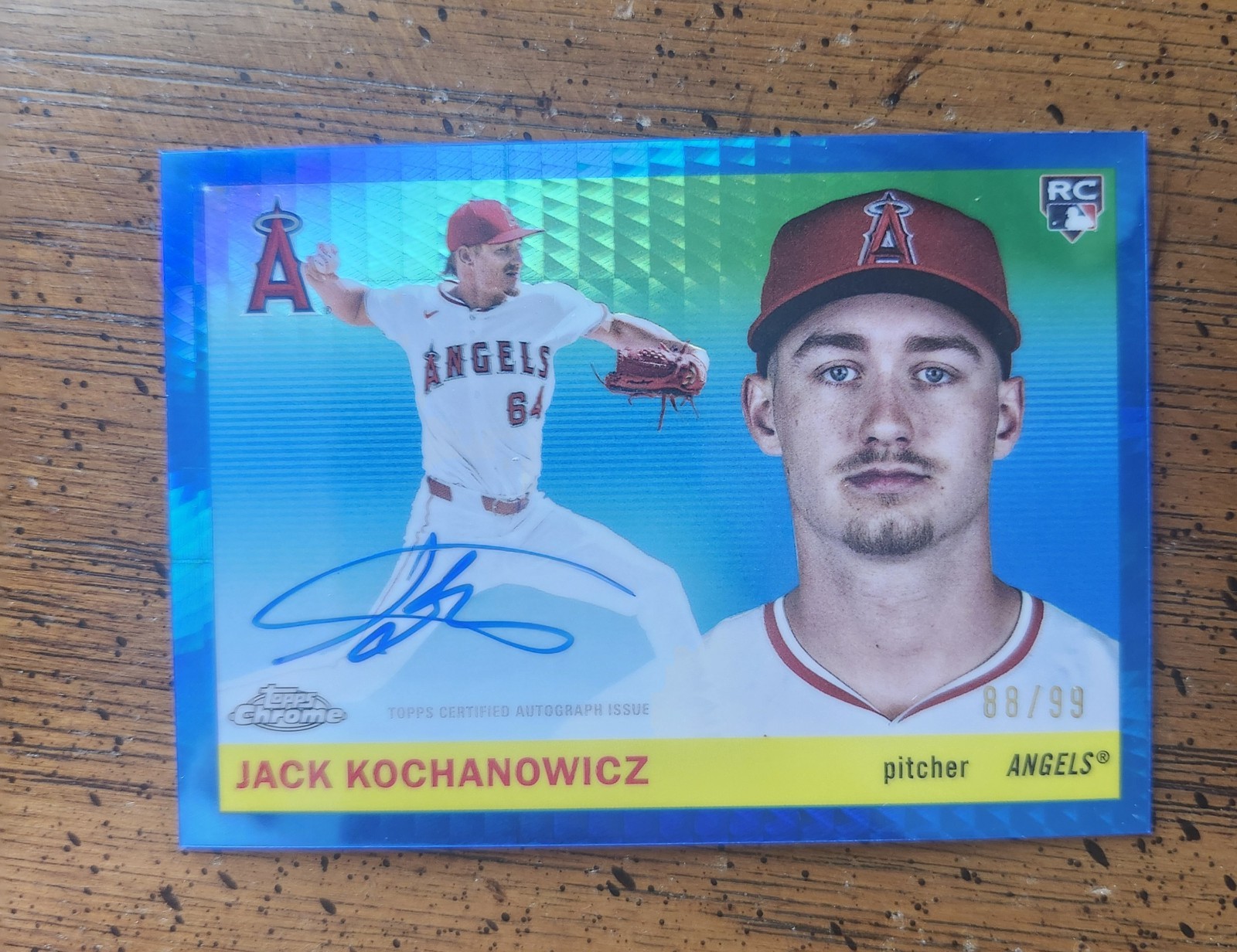 2025 Topps Chrome Platinum Jack Kochanowicz Blue Prism Refractor Autograph 88/99