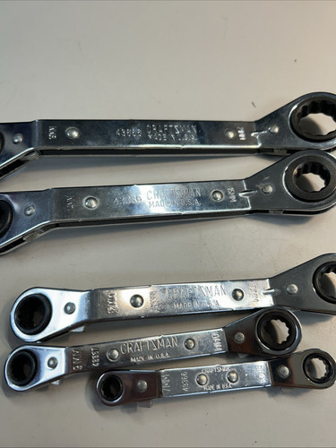 USA Craftsman Set di chiavi a cricchetto 5 pezzi Offset Box End METRICHE #Z - Foto 5 di 7