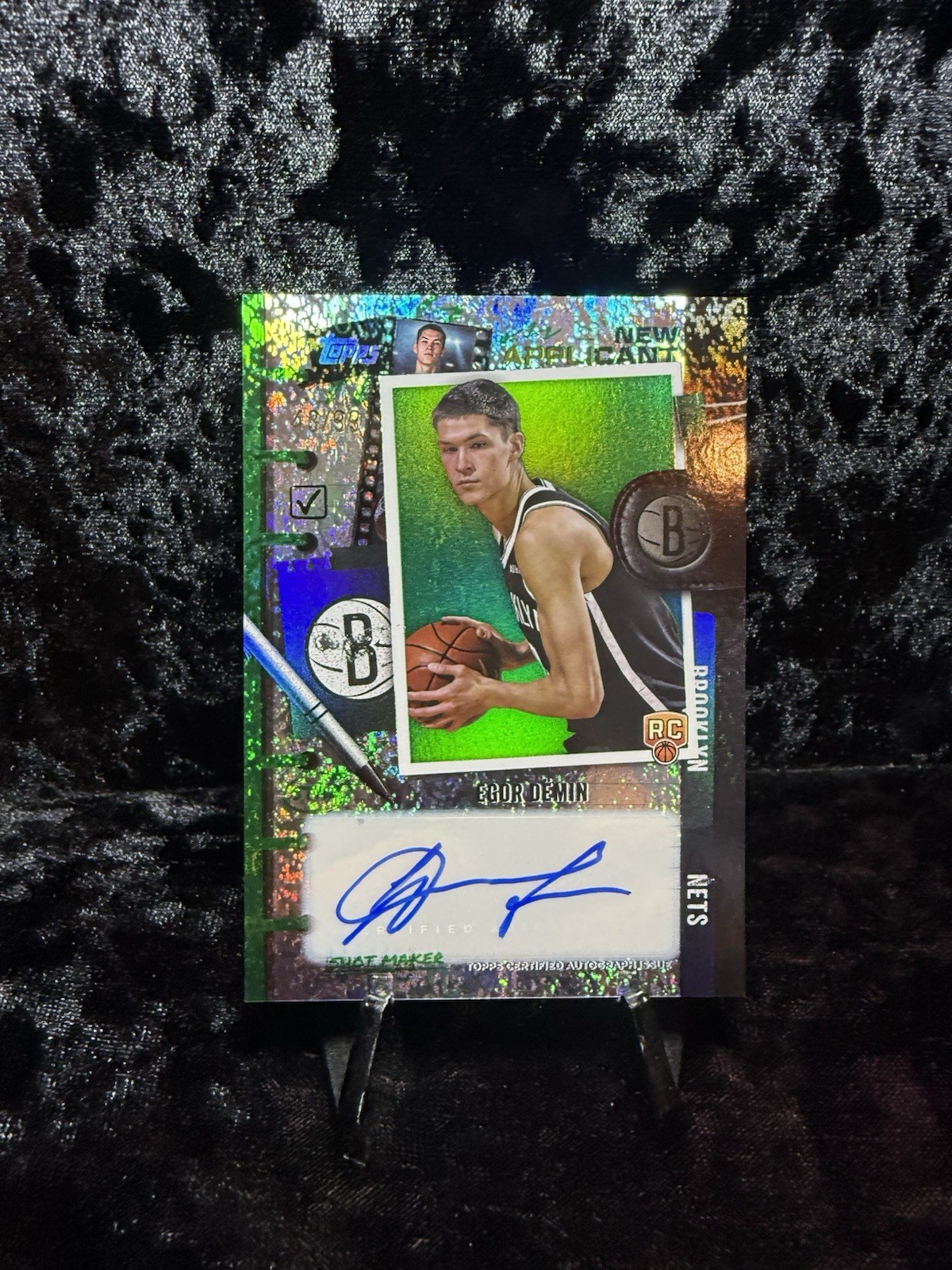 2025-26 Topps Basketball EGOR DEMIN New Applicant Green RC Auto Autograph /99