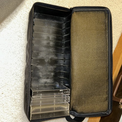 Vintage TDK Case Logic 15 Cassette Tape Storage Holder Zipper Carrying Black - Picture 2 of 4
