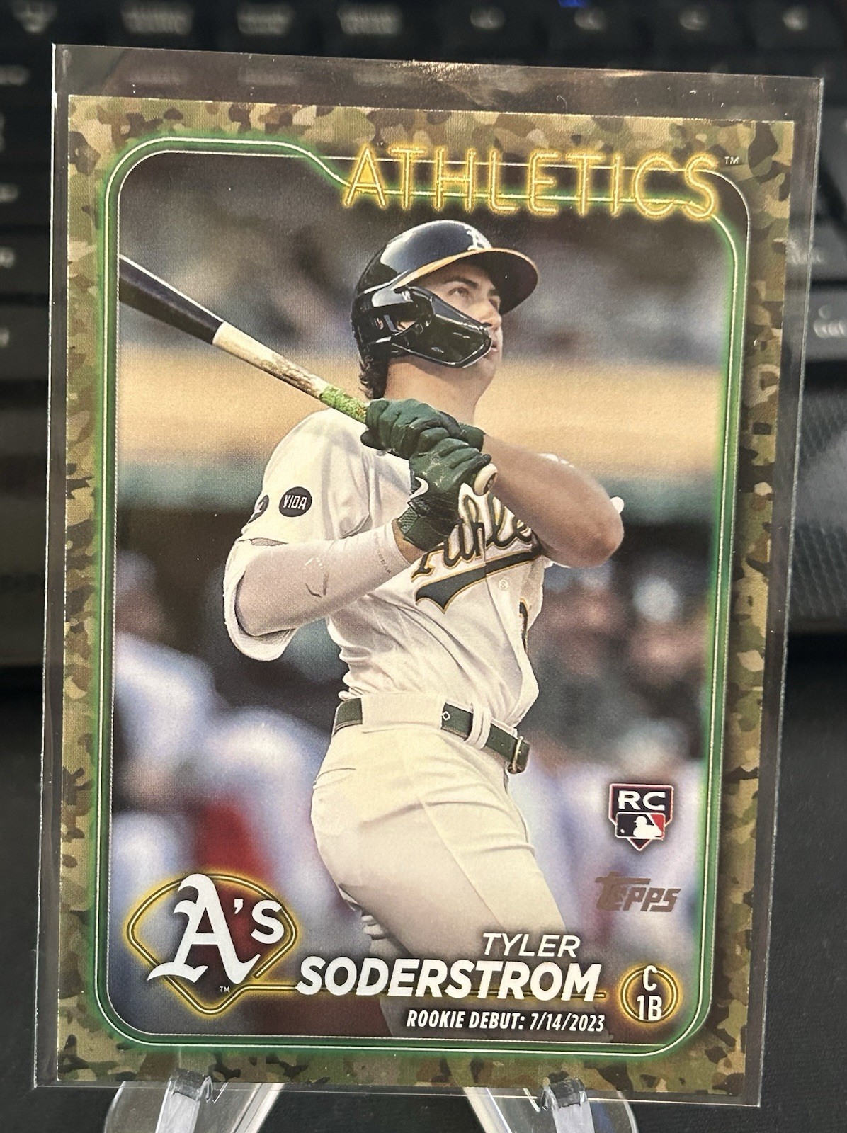 2024 Topps Update  Tyler Soderstrom Memorial Day Camo #d 06/25 Debut RC A’s