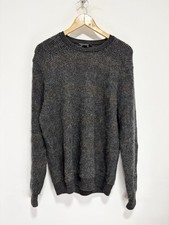 Peruvian Connection Pullover Large Herren Grau Strukturstrick Baby Alpaka Mischung Peru